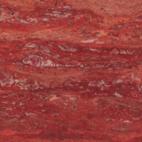 Травертин Travertine Red — идеален для облицовки фасадов, каминов, террас и акцентных стен в интерьере, где требуется тёплая и выразительная фактура